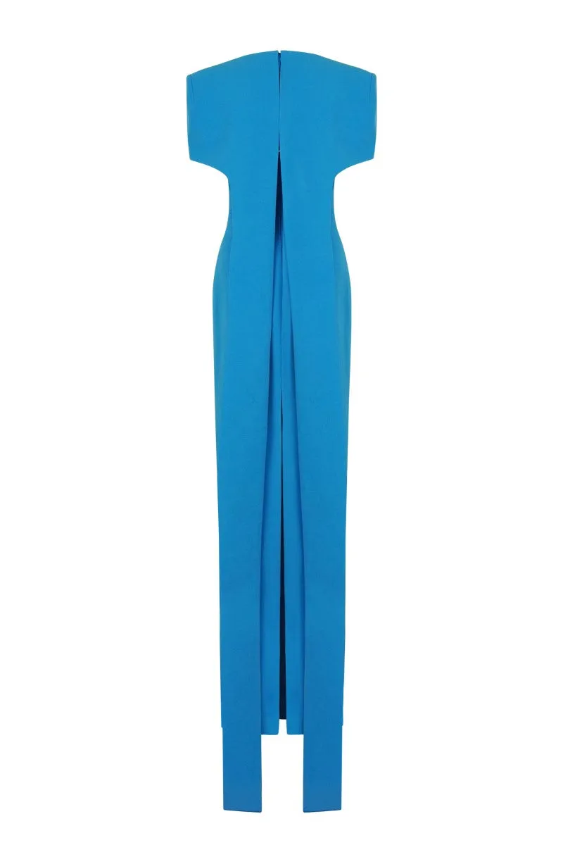 ALDWARK CYAN BLUE MAXI DRESS