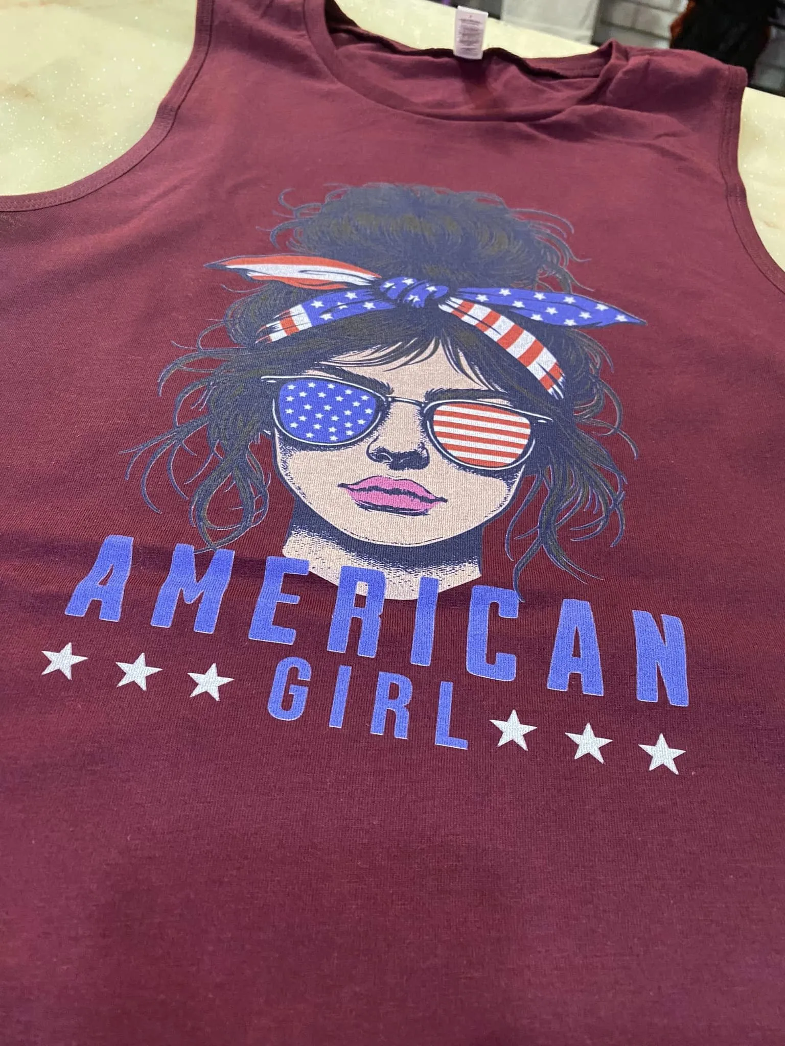 American Girl (Maroon Tank)