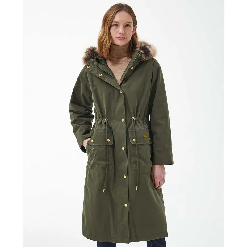 Barbour Deer Waterproof Ladies Jacket - Olive/Classic