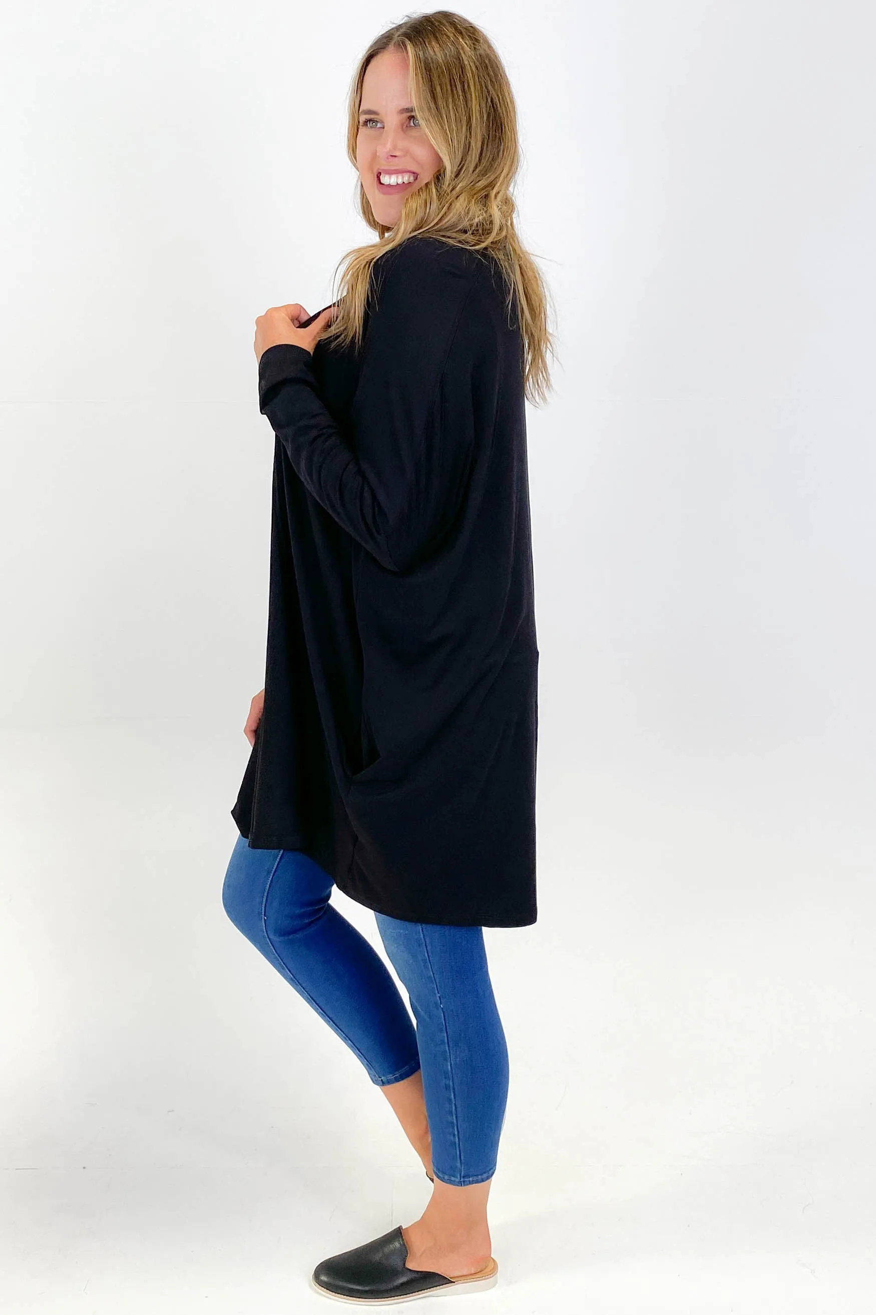 Betty Basics Margot Cardigan Black