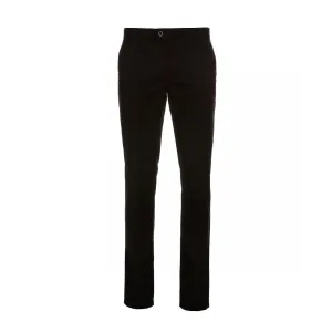 Black Cotton Stretch Chinos