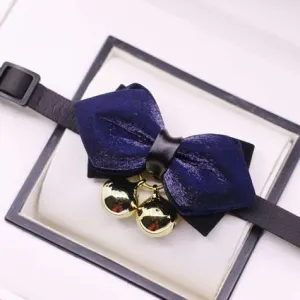 Cat Stylish Bow Tie - Dark Dazzling Blue