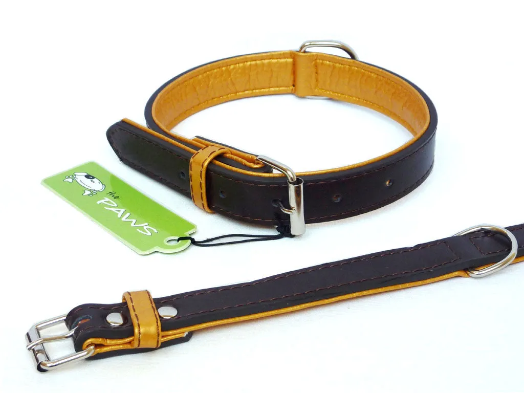 Colour Fusion Stylish Chain And Leather Dog Lead Brown