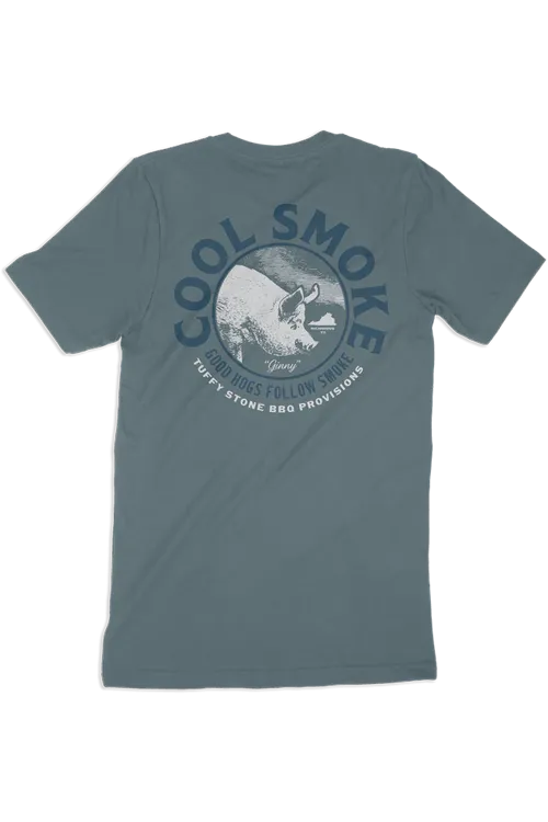 Cool Smoke Steel Blue Short Sleeve T-Shirt