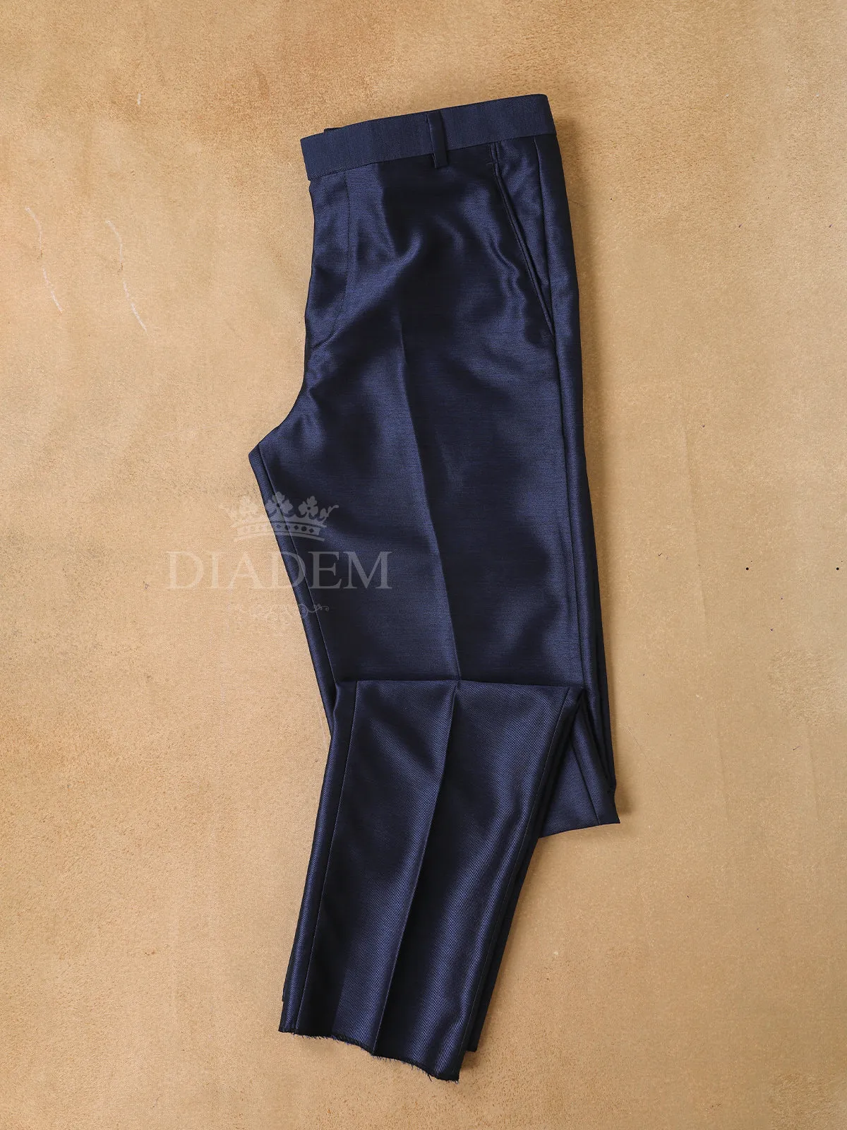 Dark Blue Solid Jodhpuri Men's Suit