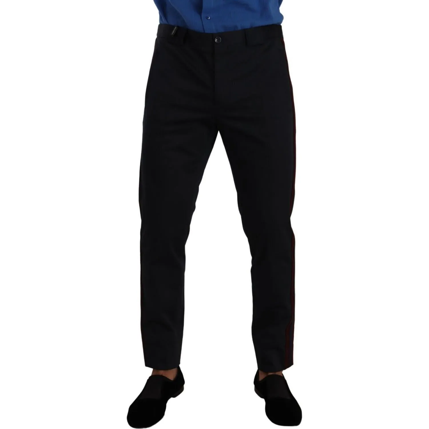 Dolce & Gabbana Chic Slim Fit Chinos Pants in Blue