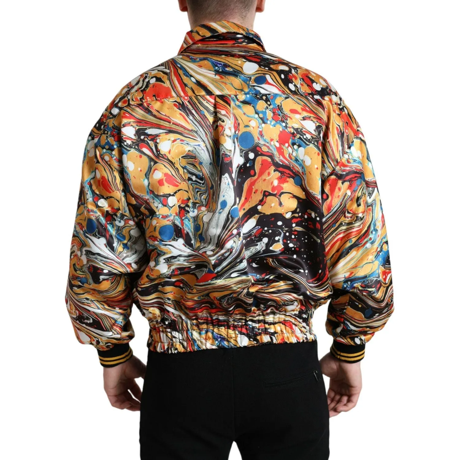 Dolce & Gabbana Colorful Abstract Bomber Jacket