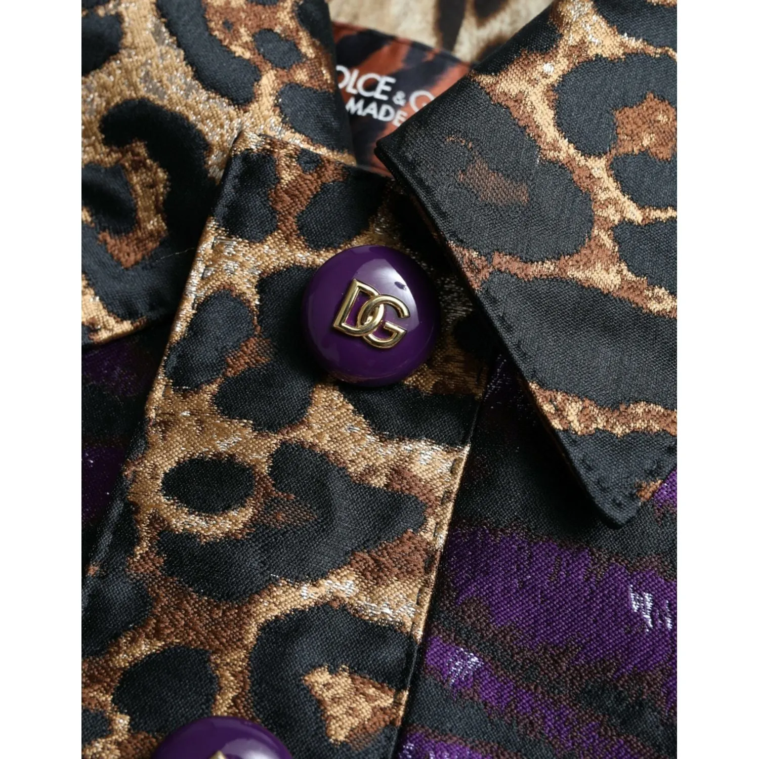 Dolce & Gabbana Exquisite Jacquard Trench With Tiger Motif