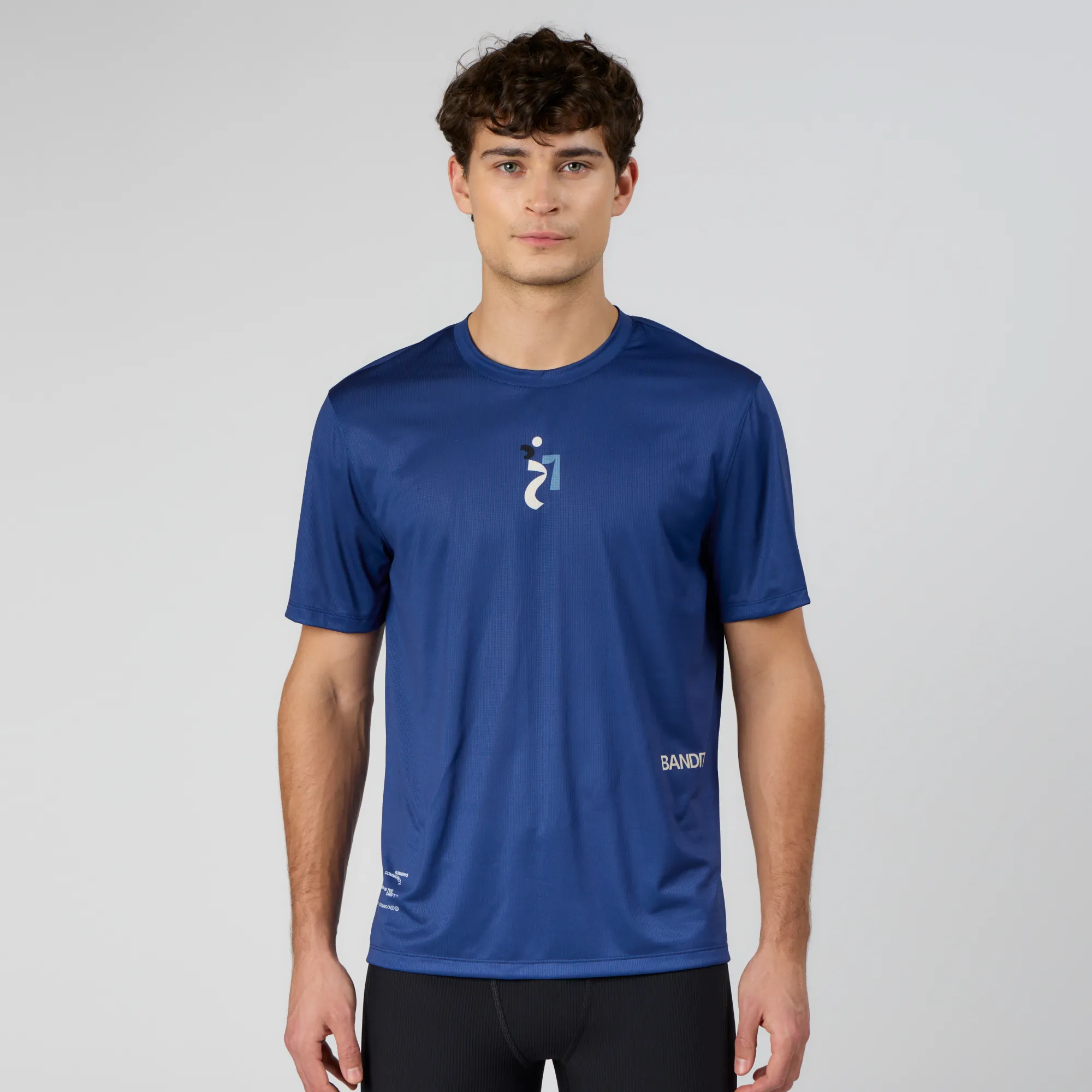 Drift™ Abstract Runner Performance Tee - Space Blue