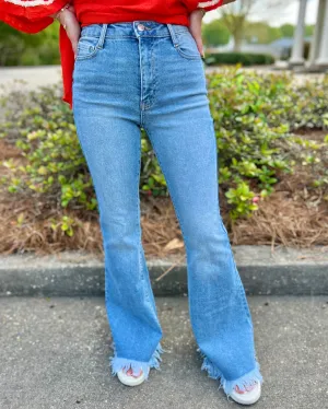 Everything Pretty Cello High Rise Flare Jeans