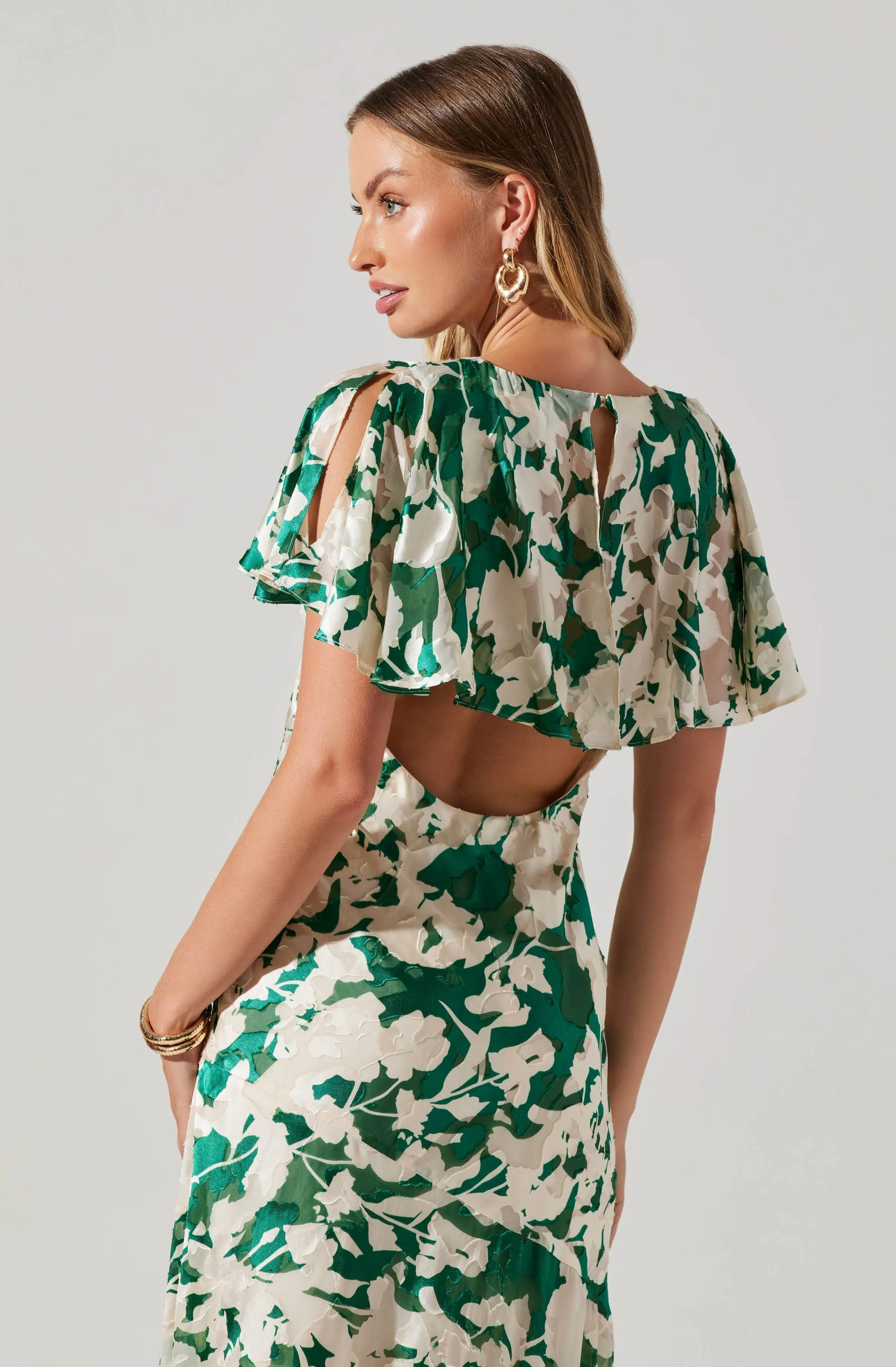 Florecita Floral Print Midi Dress