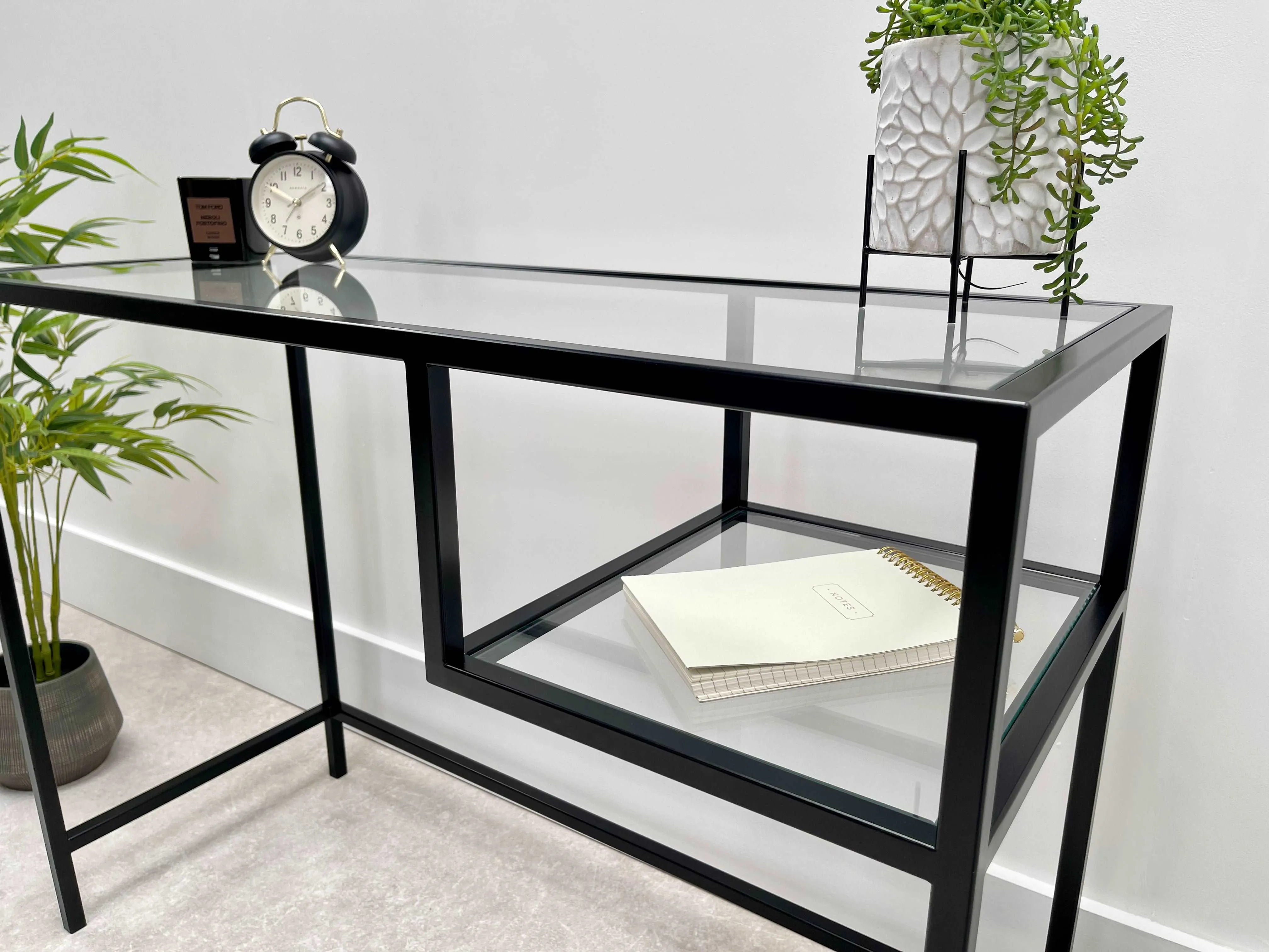 Glass Metal Office Desk