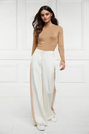 Holland Cooper Wide Leg Pant in Natural