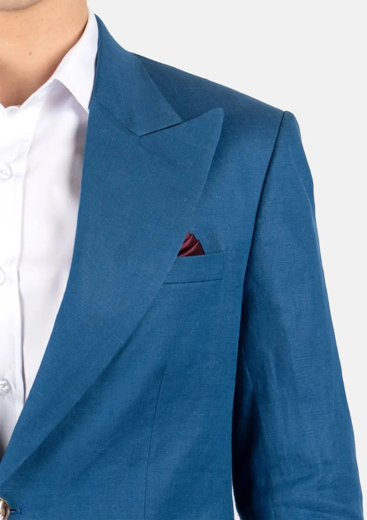 Hudson Marine Blue Linen Suit