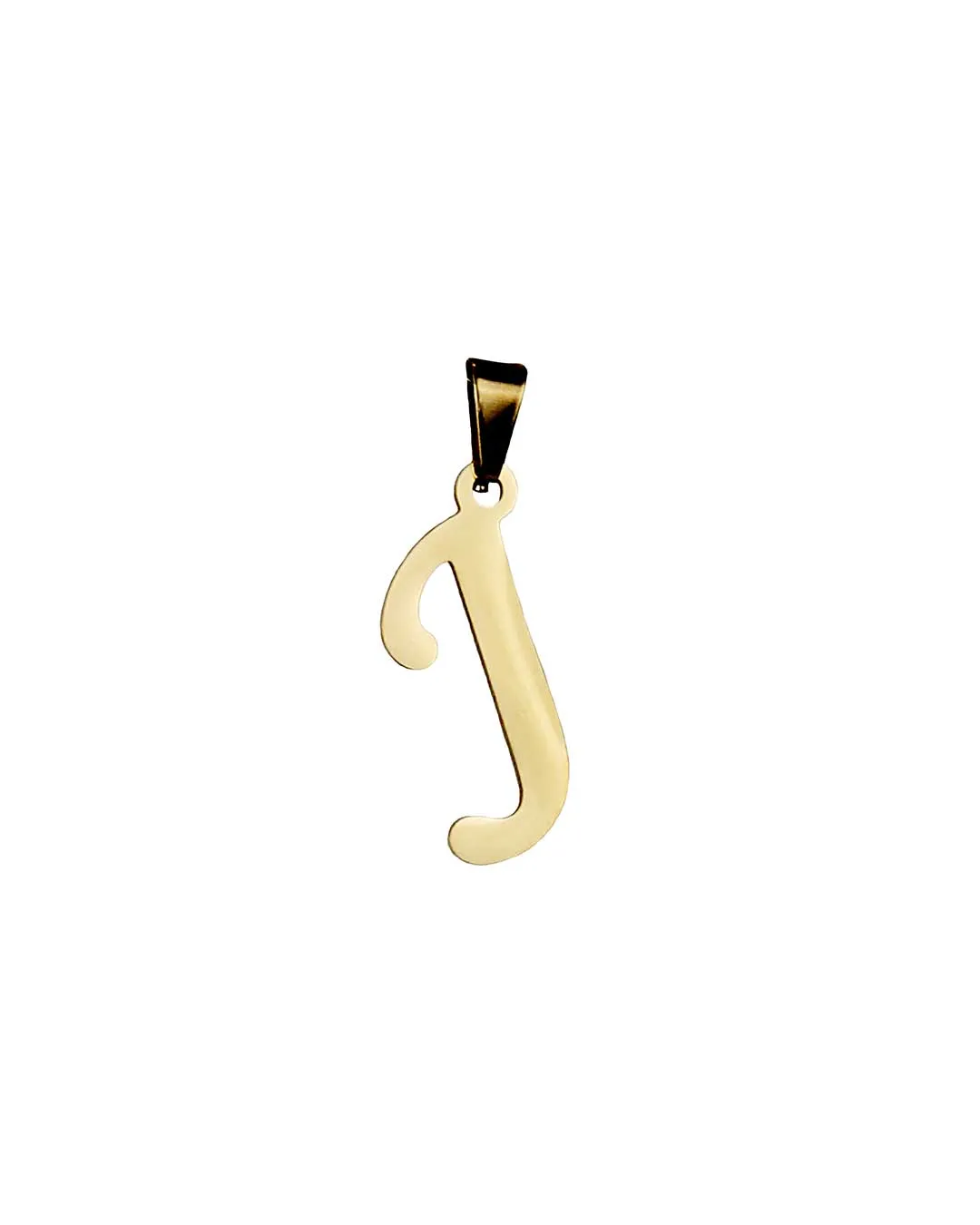 J Gold Initial Dog Charm