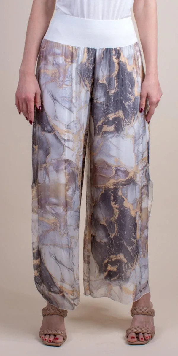 Jasmin Marble Slit Pant