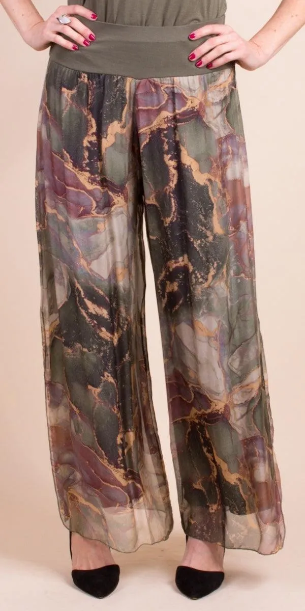 Jasmin Marble Slit Pant