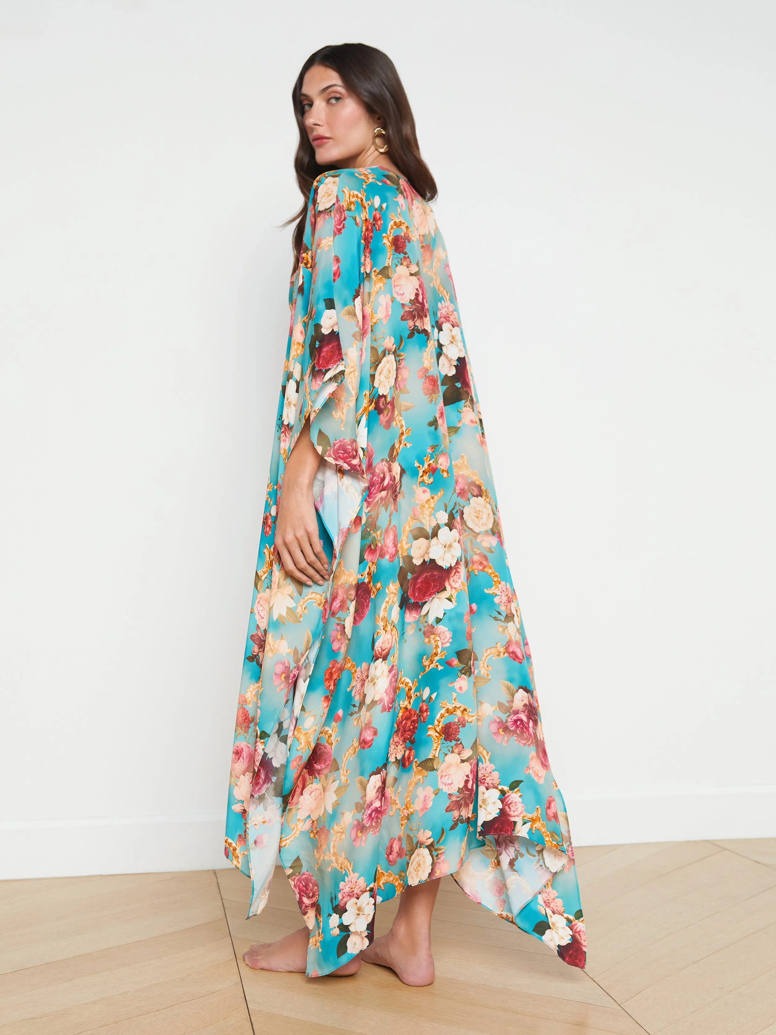 Kara Silk-Blend Kimono Cover-up