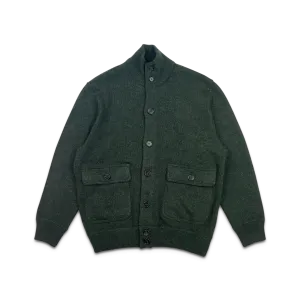 Knitted Bomber in Forest Green