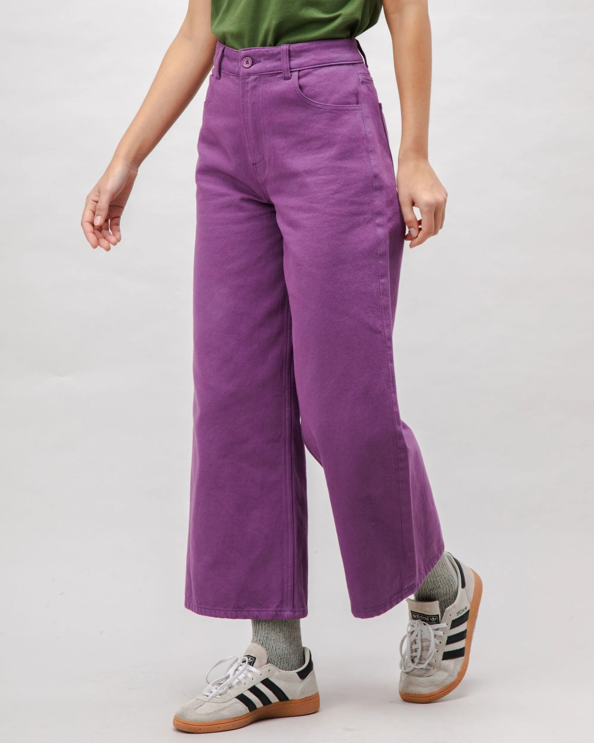 LAST ONE in 36 - Cotton Twill Pants - Orchid