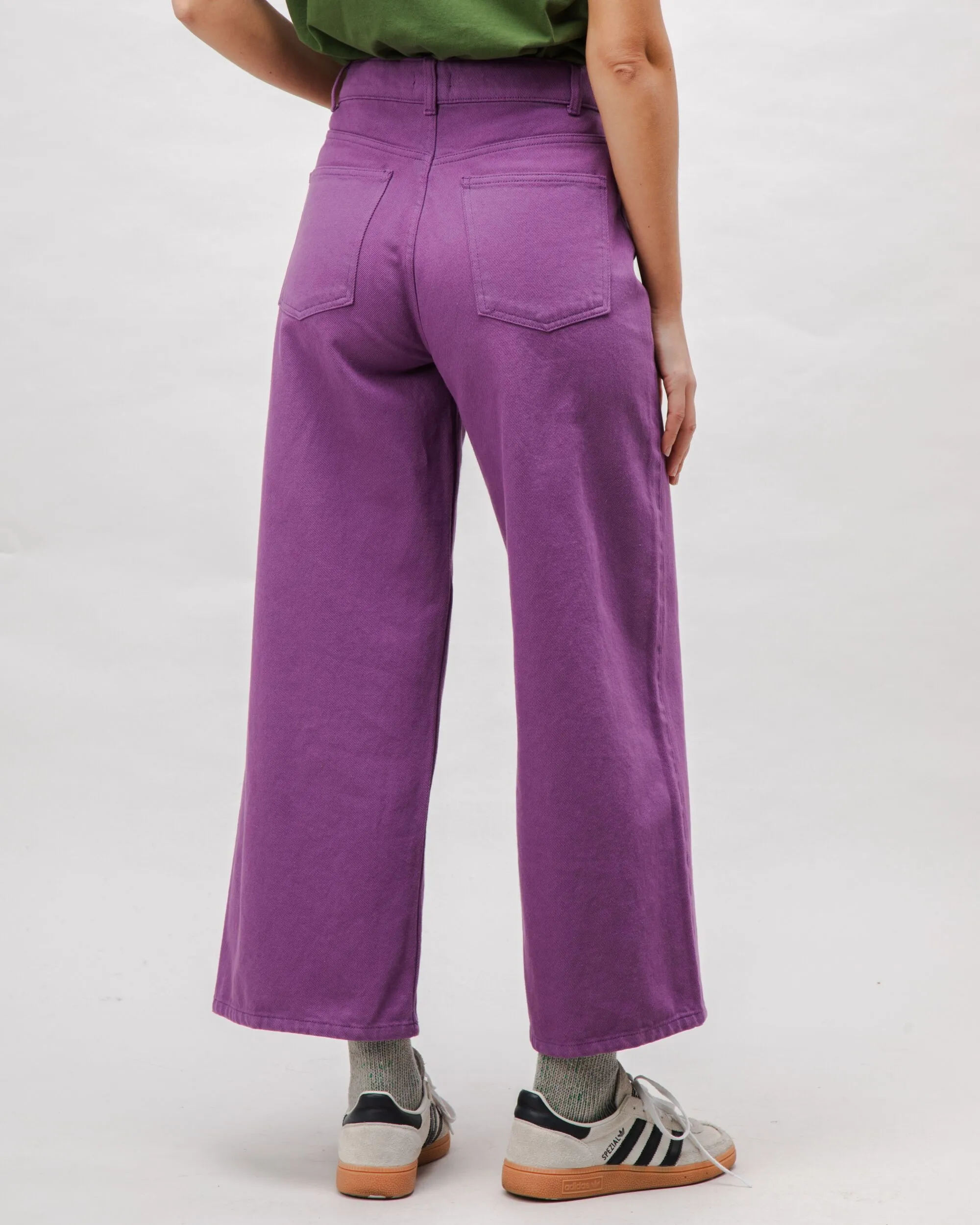 LAST ONE in 36 - Cotton Twill Pants - Orchid