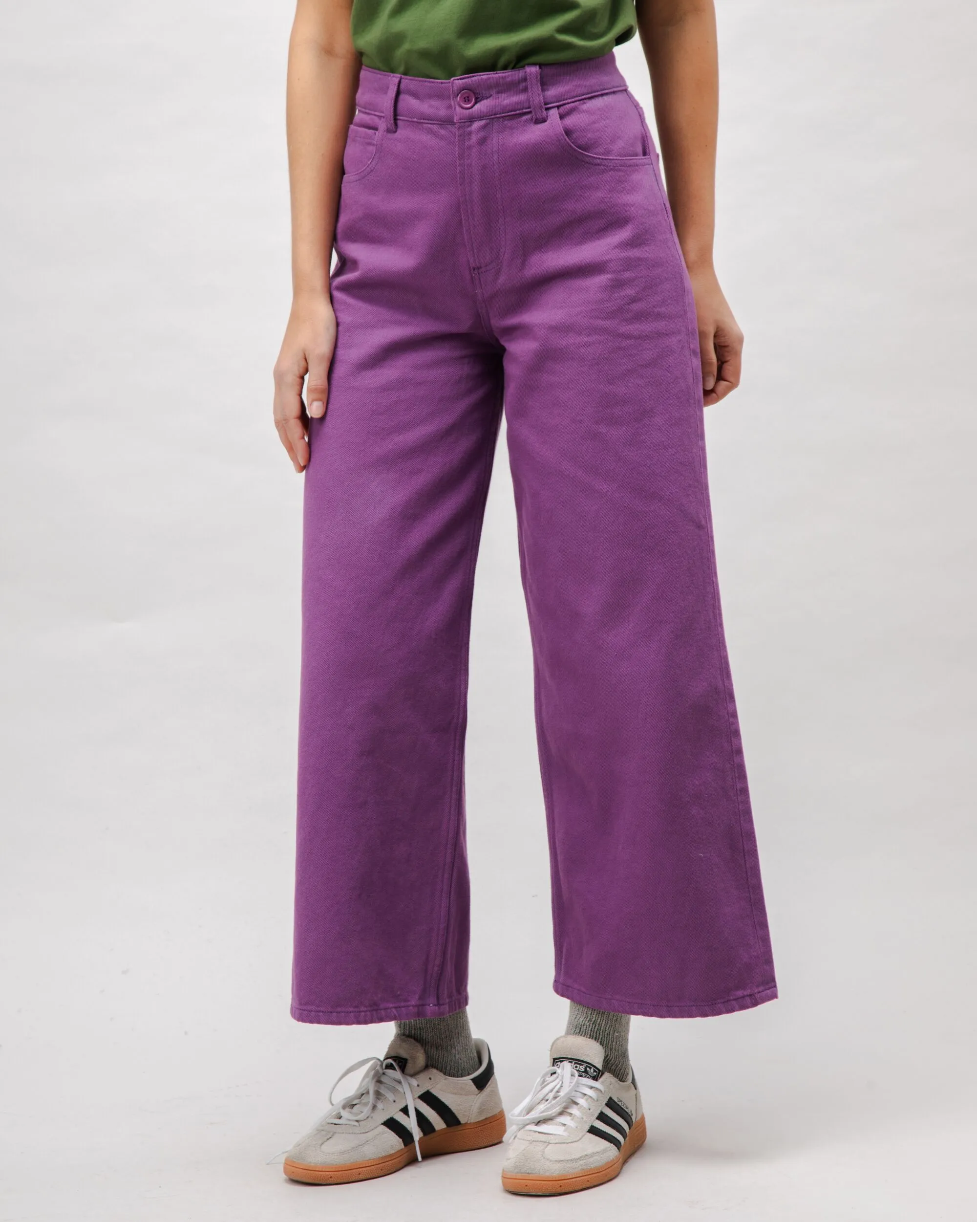 LAST ONE in 36 - Cotton Twill Pants - Orchid