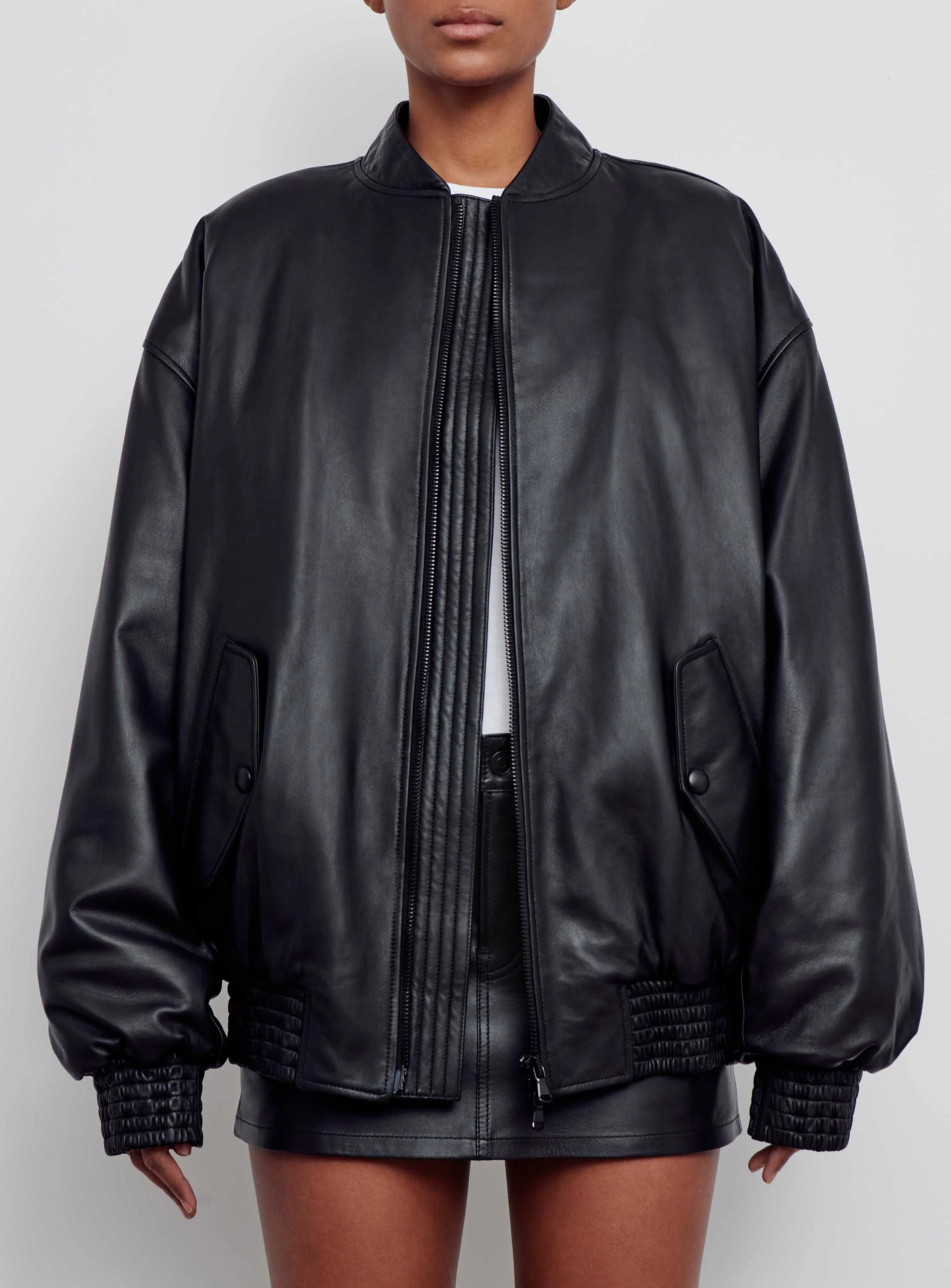 Leather Bomber Jacket