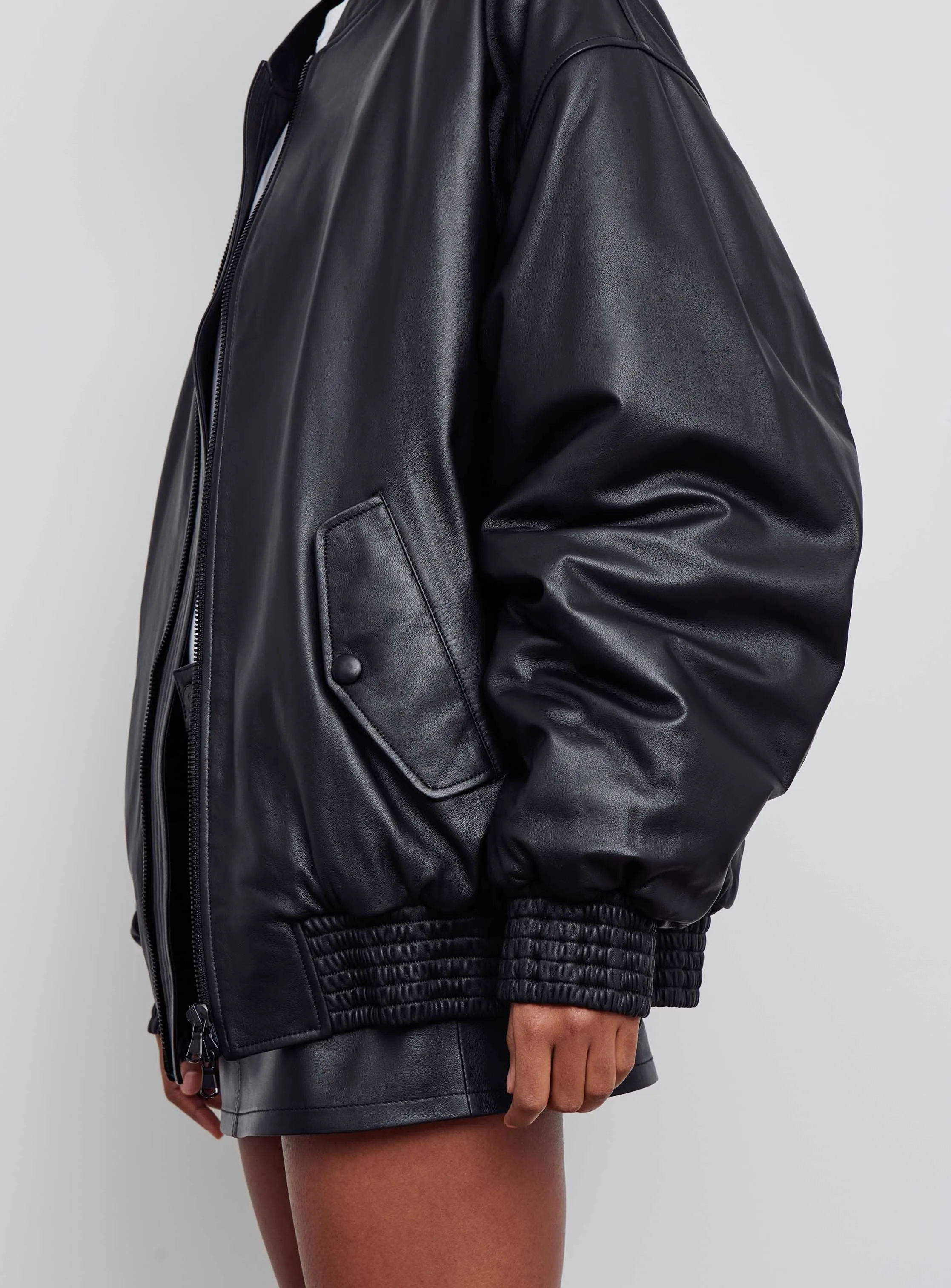 Leather Bomber Jacket