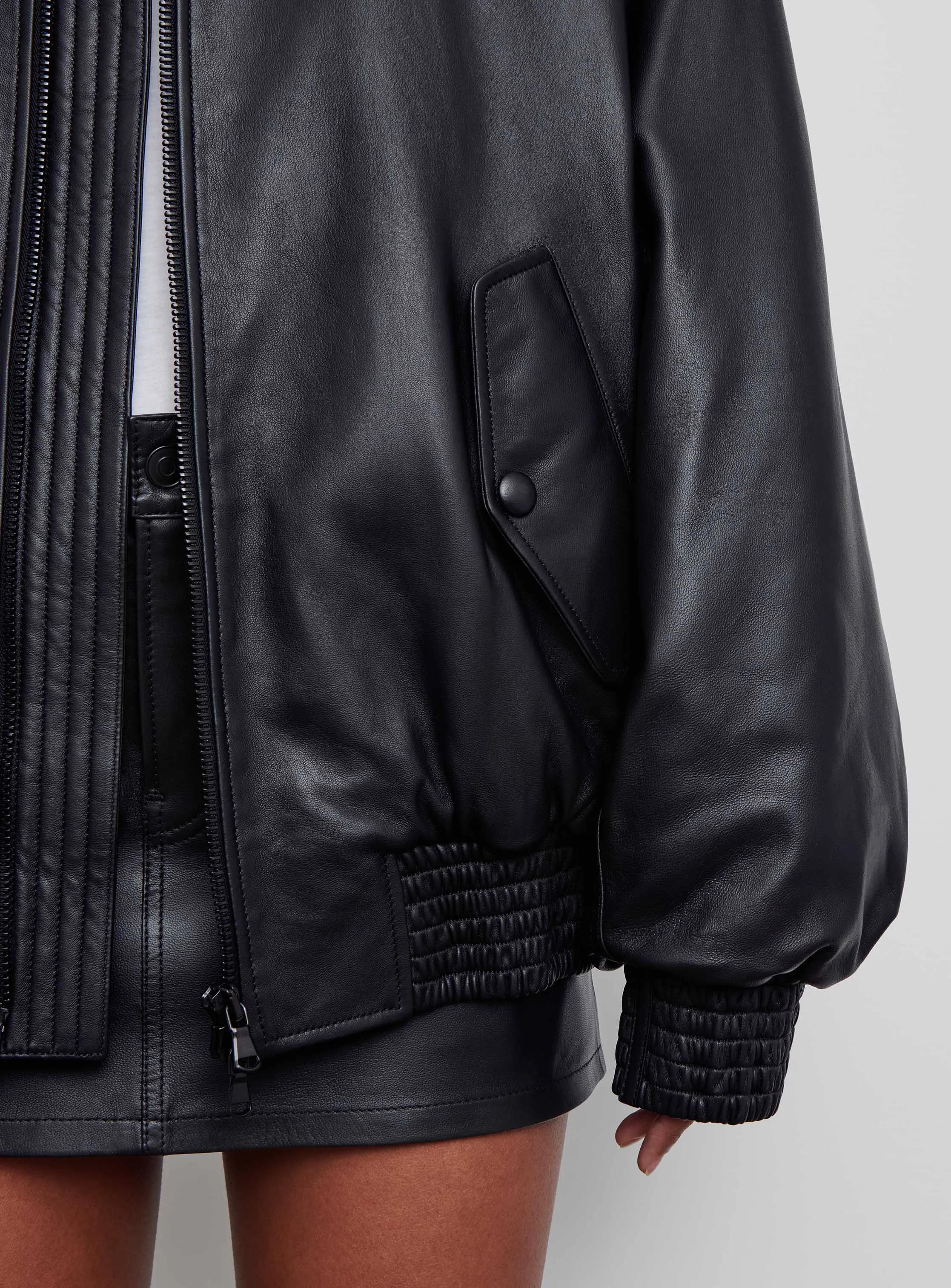 Leather Bomber Jacket