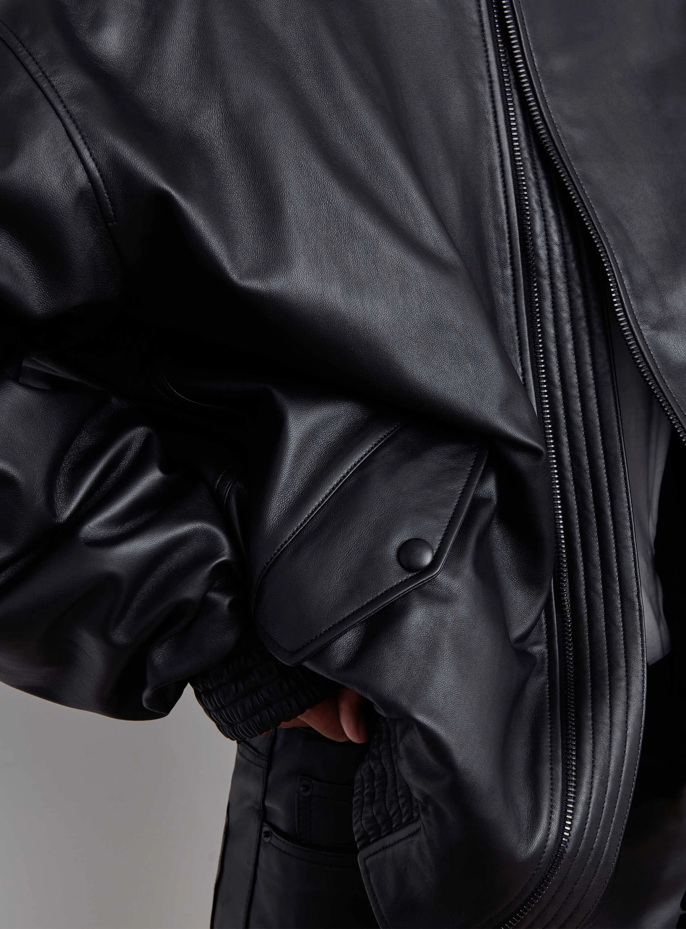 Leather Bomber Jacket