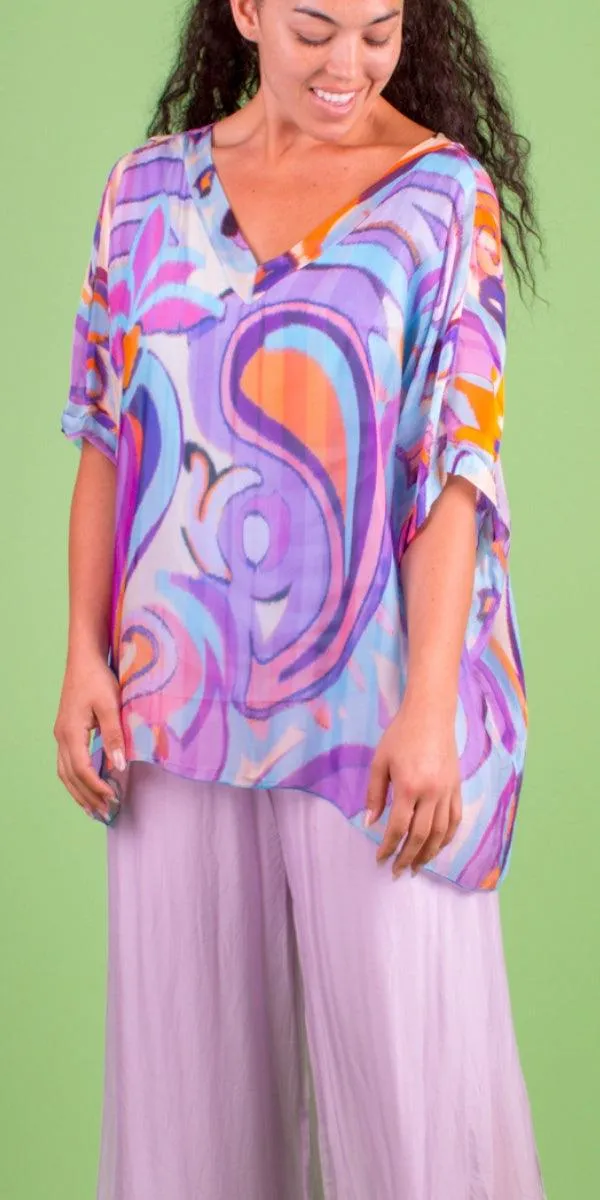 Lizane Swirl Print Blouse