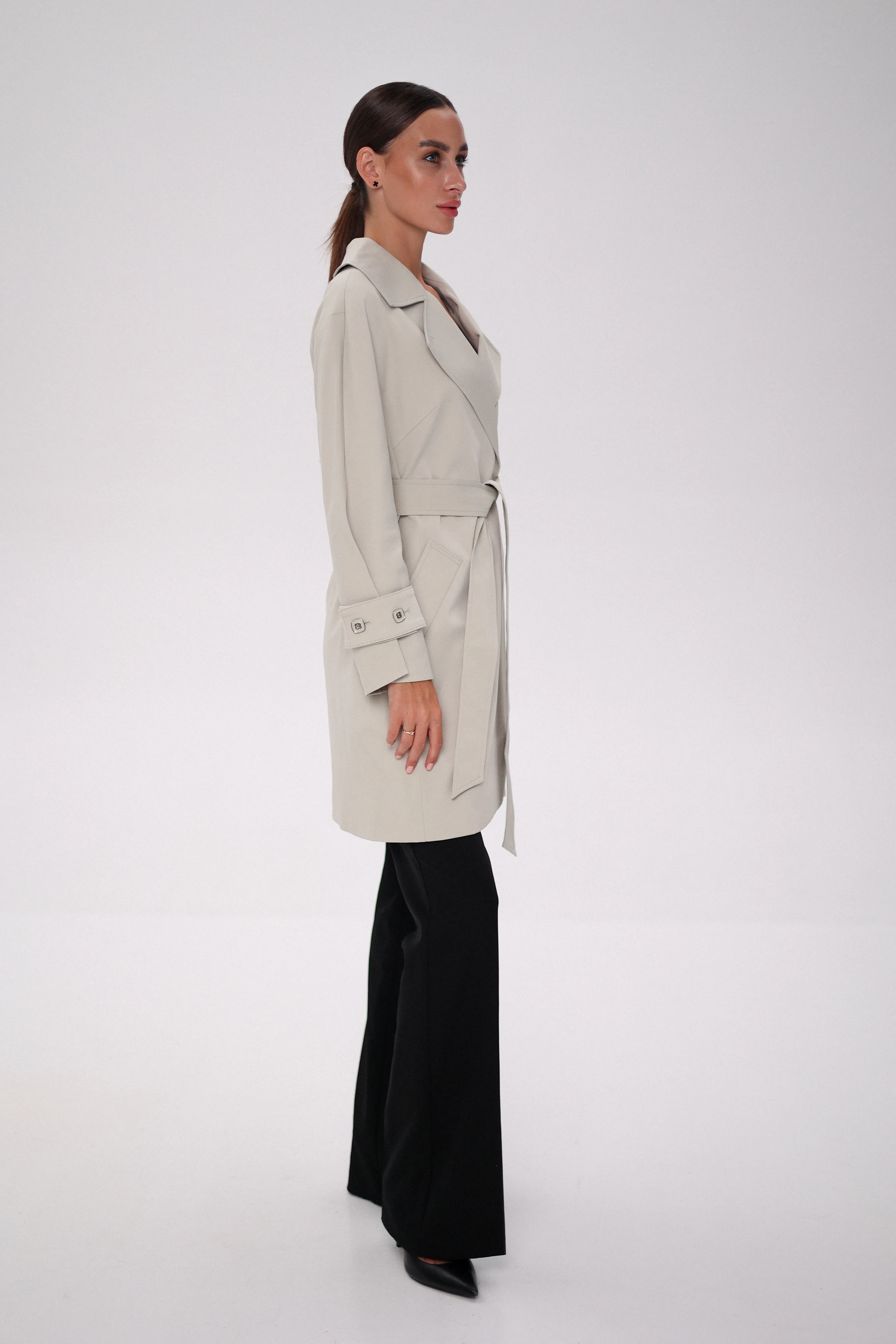 London Trench Coat in Dove