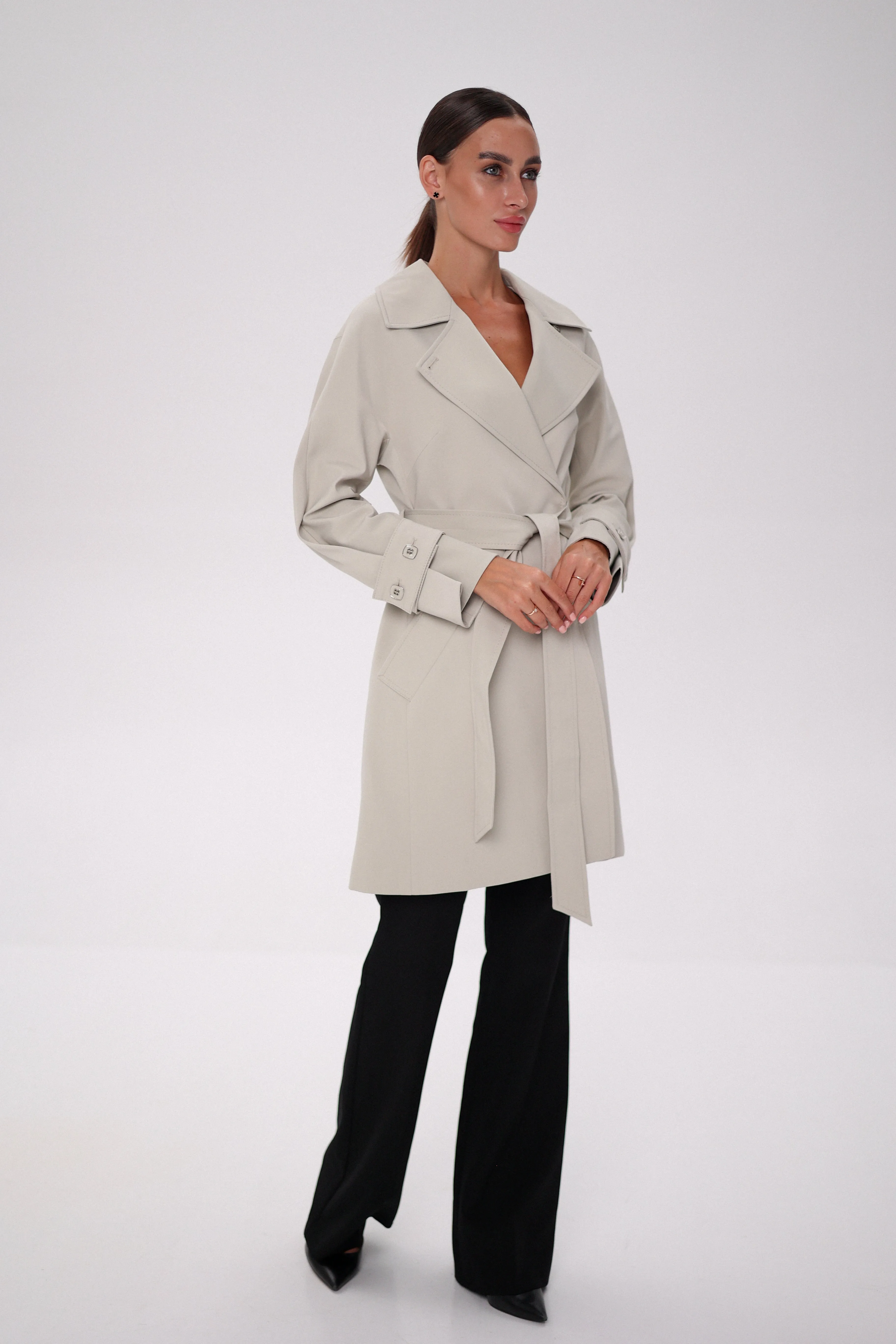 London Trench Coat in Dove