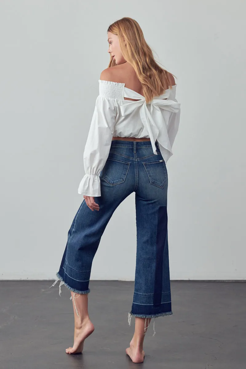 Lori Mid-Rise Crop Flare Jeans