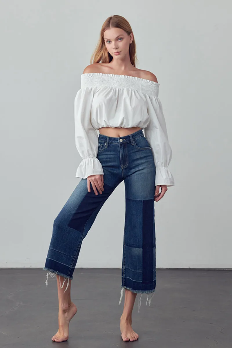 Lori Mid-Rise Crop Flare Jeans