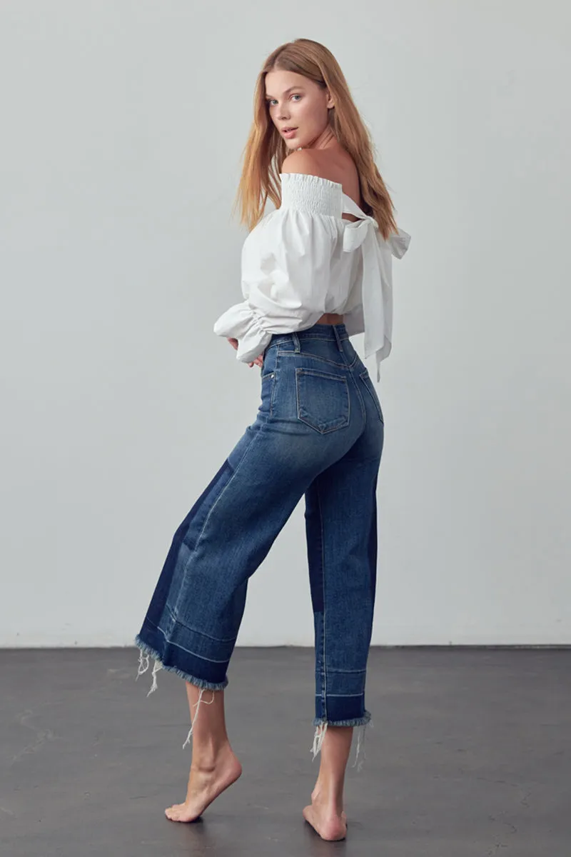 Lori Mid-Rise Crop Flare Jeans