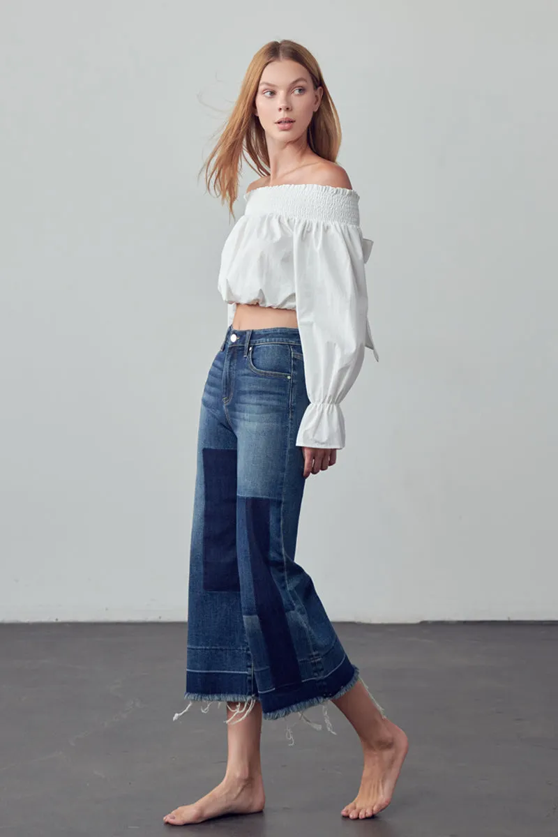 Lori Mid-Rise Crop Flare Jeans