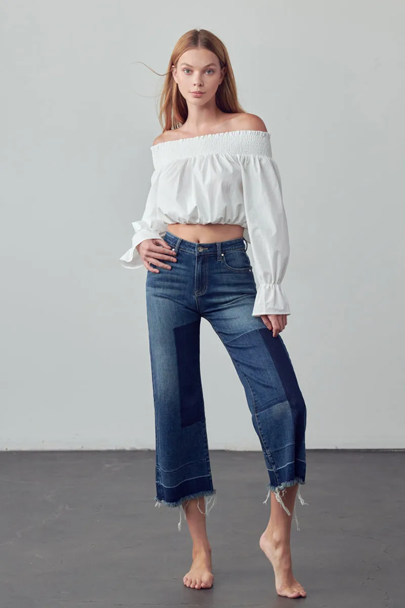 Lori Mid-Rise Crop Flare Jeans