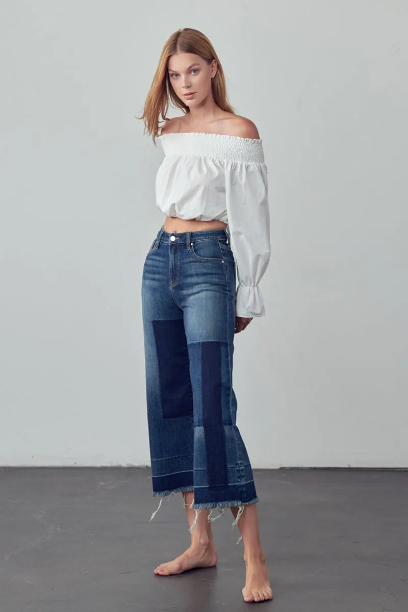 Lori Mid-Rise Crop Flare Jeans