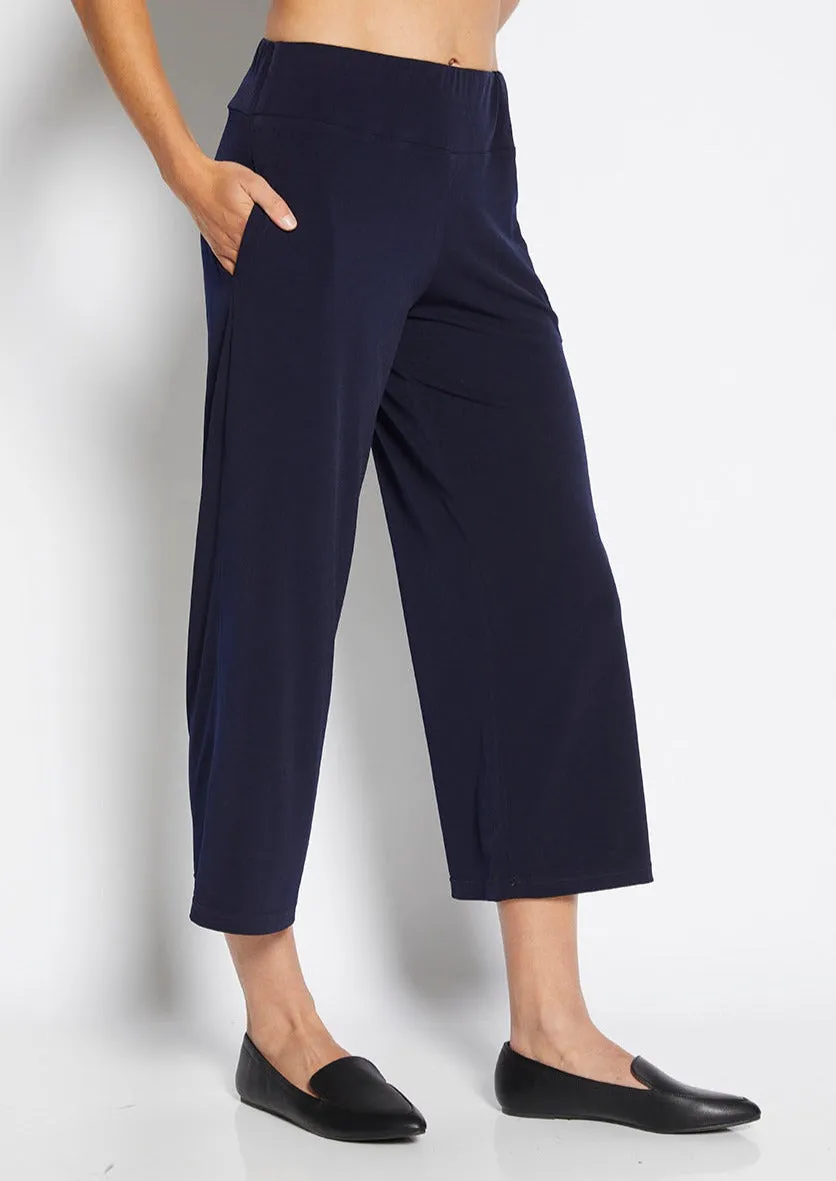 Lundie Jersey Culotte pant in Navy