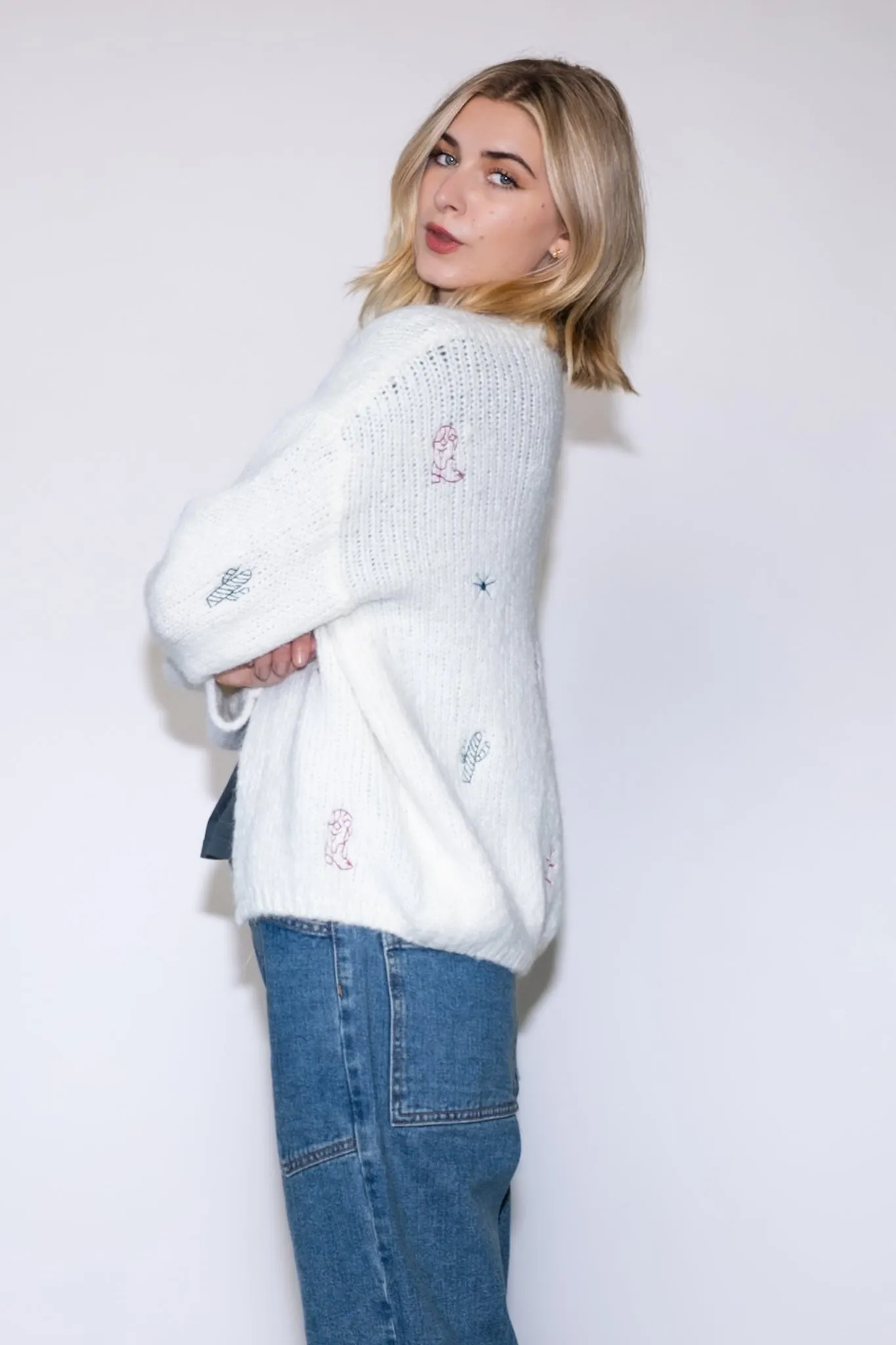 MINKPINK Rosalie Motif Knit Jumper