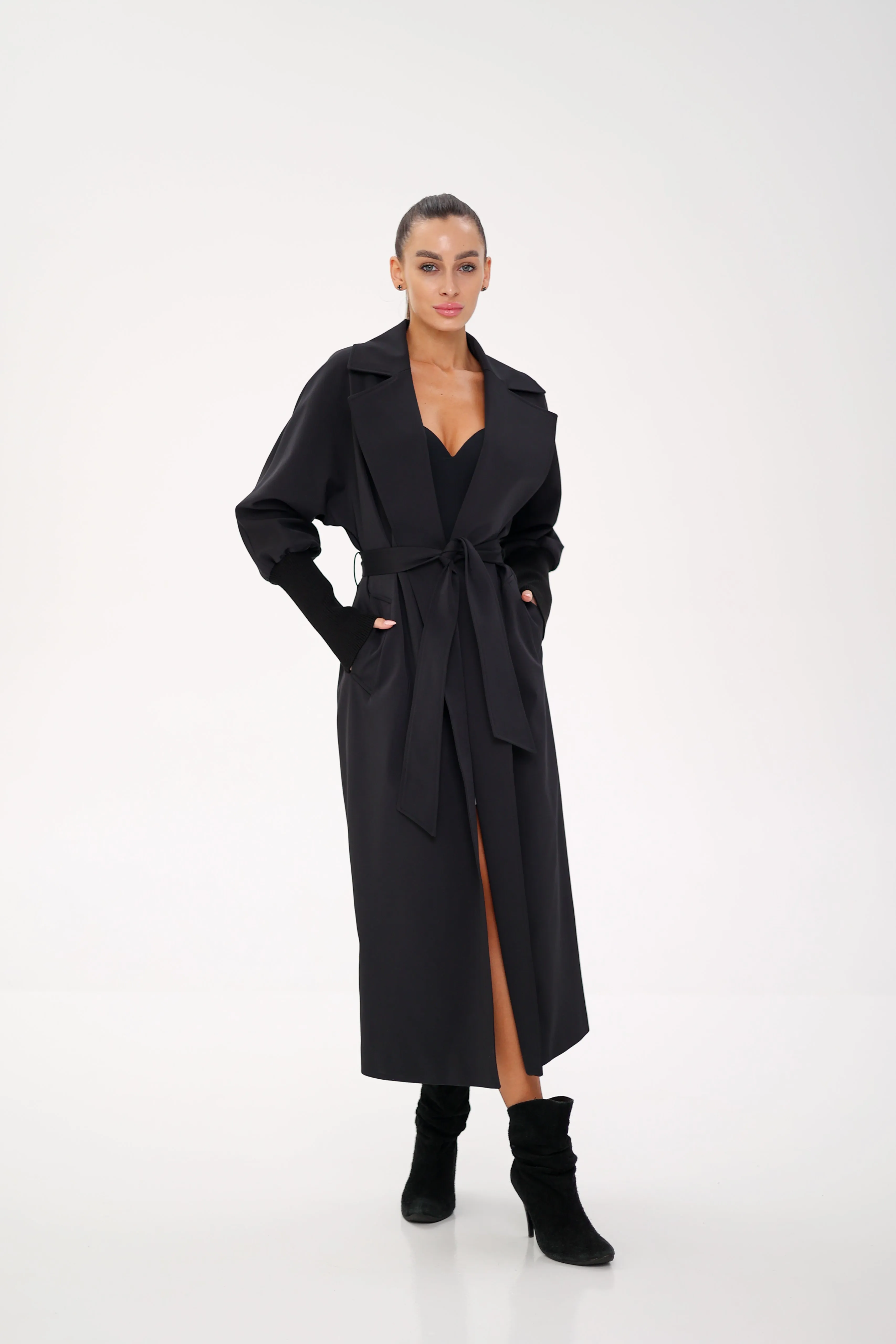 Miru Trench Coat in Black