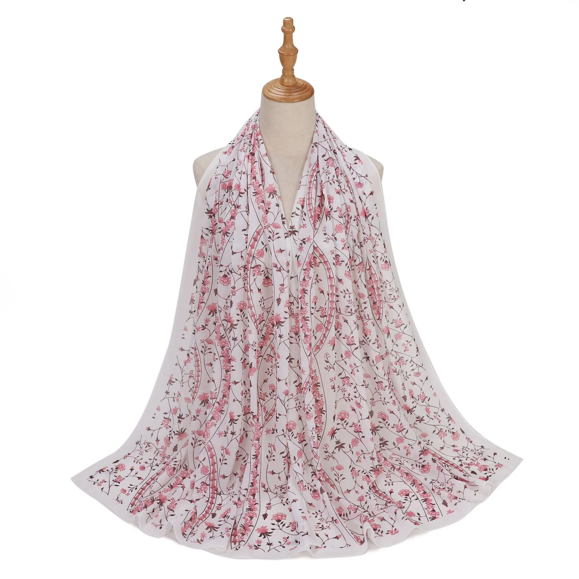 MSL333  New spring and summer pearl chiffon digital printing color scarf New spring and summer pearl chiffon digital printing color scarf