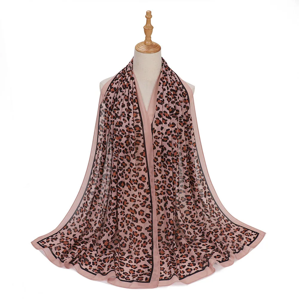 MSL333  New spring and summer pearl chiffon digital printing color scarf New spring and summer pearl chiffon digital printing color scarf