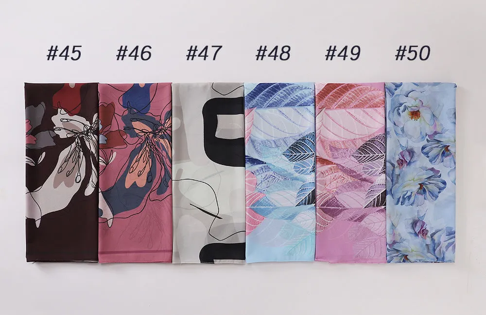 MSL333  New spring and summer pearl chiffon digital printing color scarf New spring and summer pearl chiffon digital printing color scarf