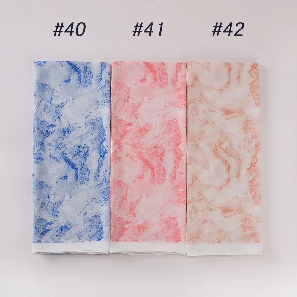 MSL333  New spring and summer pearl chiffon digital printing color scarf New spring and summer pearl chiffon digital printing color scarf