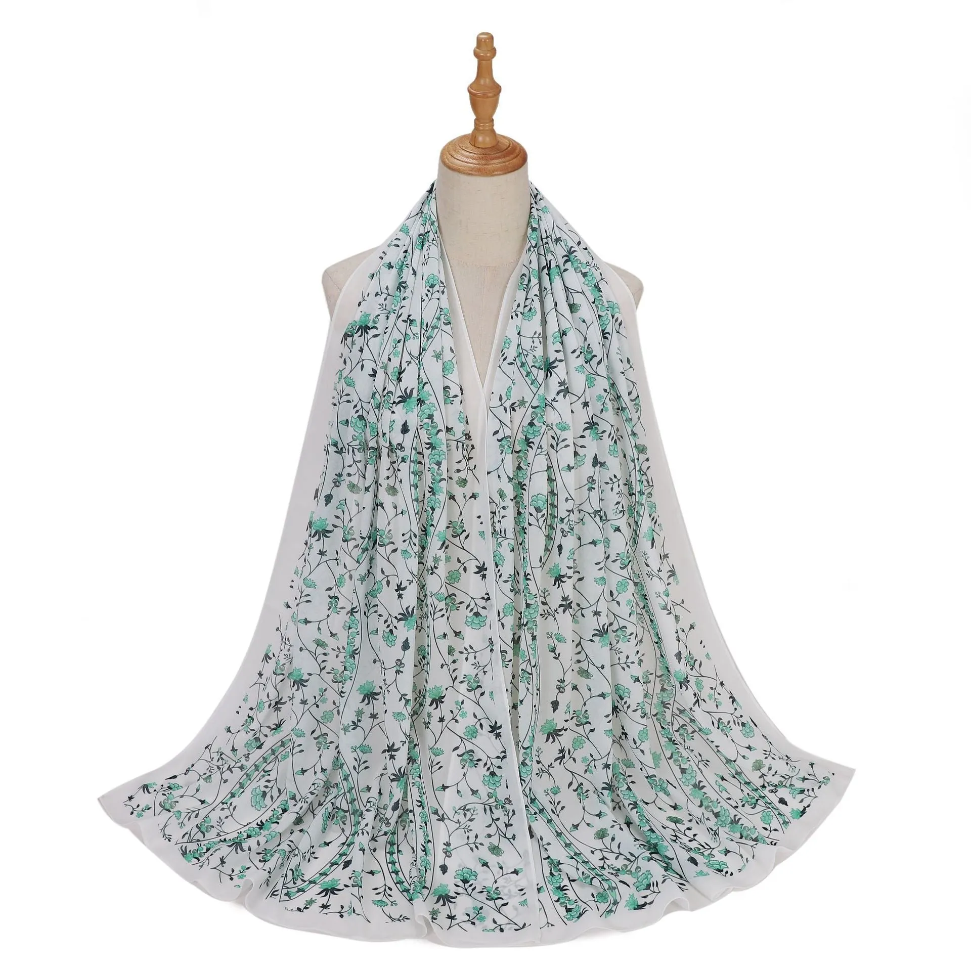 MSL333  New spring and summer pearl chiffon digital printing color scarf New spring and summer pearl chiffon digital printing color scarf