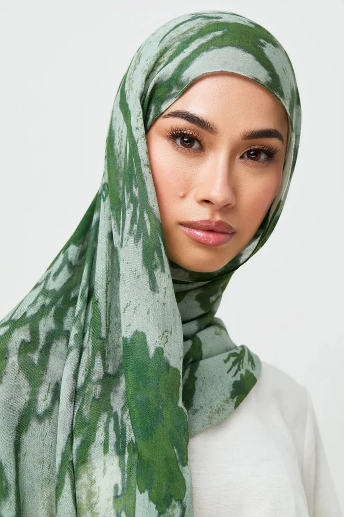 MY003 Hijab - Olive Branch printed hijab hijab/tudung hijab printed scarf