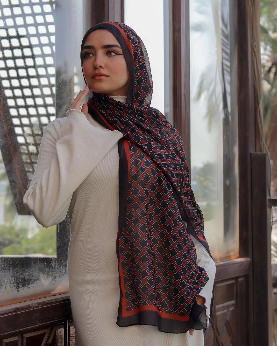 MY036  Print  Hijab -Haya Modal Scarf