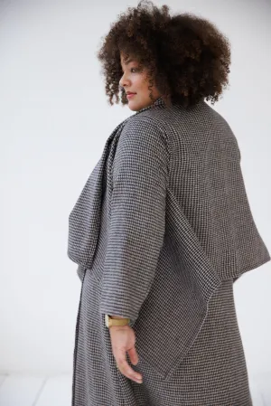 NEW! Short Wool Cape Coat Cocoon Black Neutral